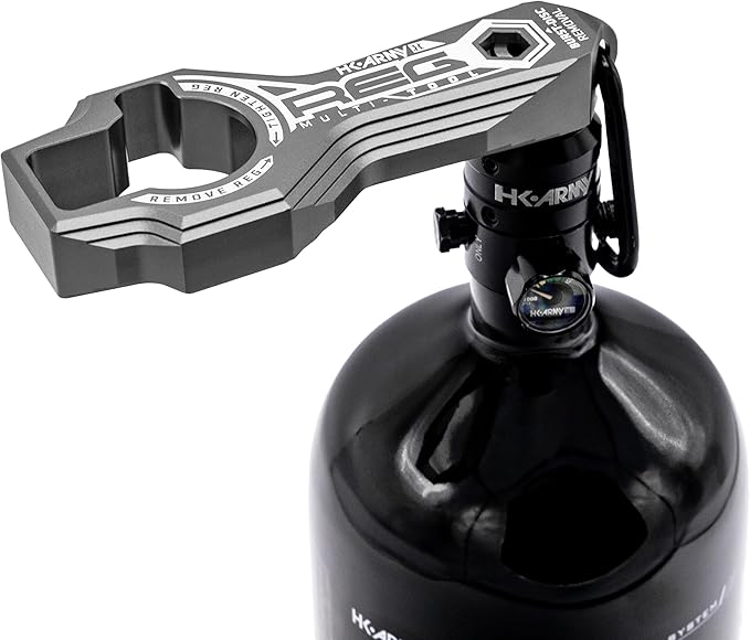 HK Army Tank Regulator Multi-Tool w/ORings, Burst Disc, Carabiner (Pewter)