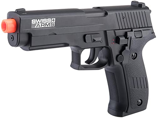 Evike Swiss Arms Licensed Full Auto Select Fire 226 Airsoft AEP Hand Gun Black