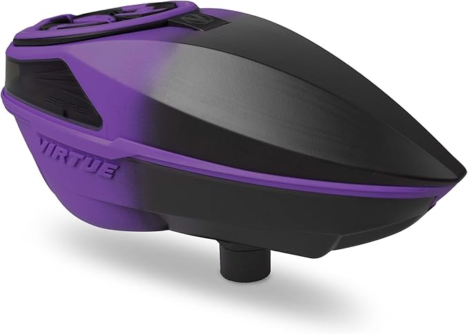 VIRTUE Spire V Loader Paintball Hopper 230 Rd Capacity CrownSF III Purple Black