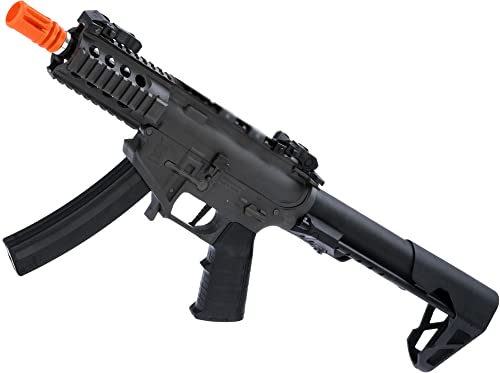 Evike Airsoft - King Arms PDW 9mm SBR Airsoft AEG Rifle (Color: Black/Long)
