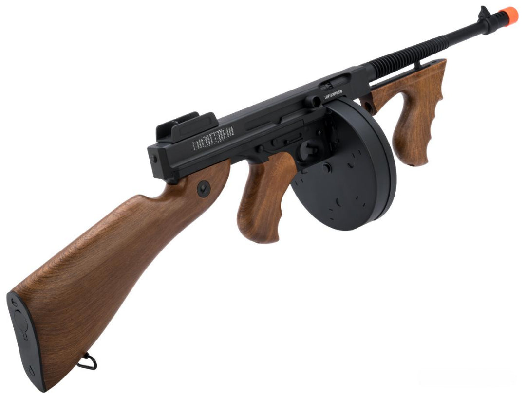 Evike Cybergun Licensed Thompson Chicago Typewriter Airsoft AEG Rifle(Battery+Charger)