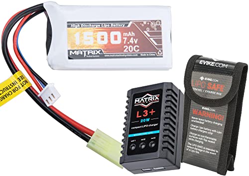EvikeAirsoft-MatrixHighPerform7.4VAirsoftBatteryStarter(PEQ/1500mAh/15C/Small)