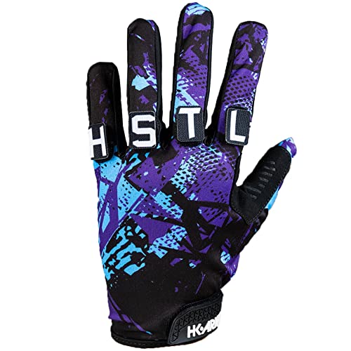 HK Army Freeline Knucklez Custom Paintball Gloves-Poison-Lg Used