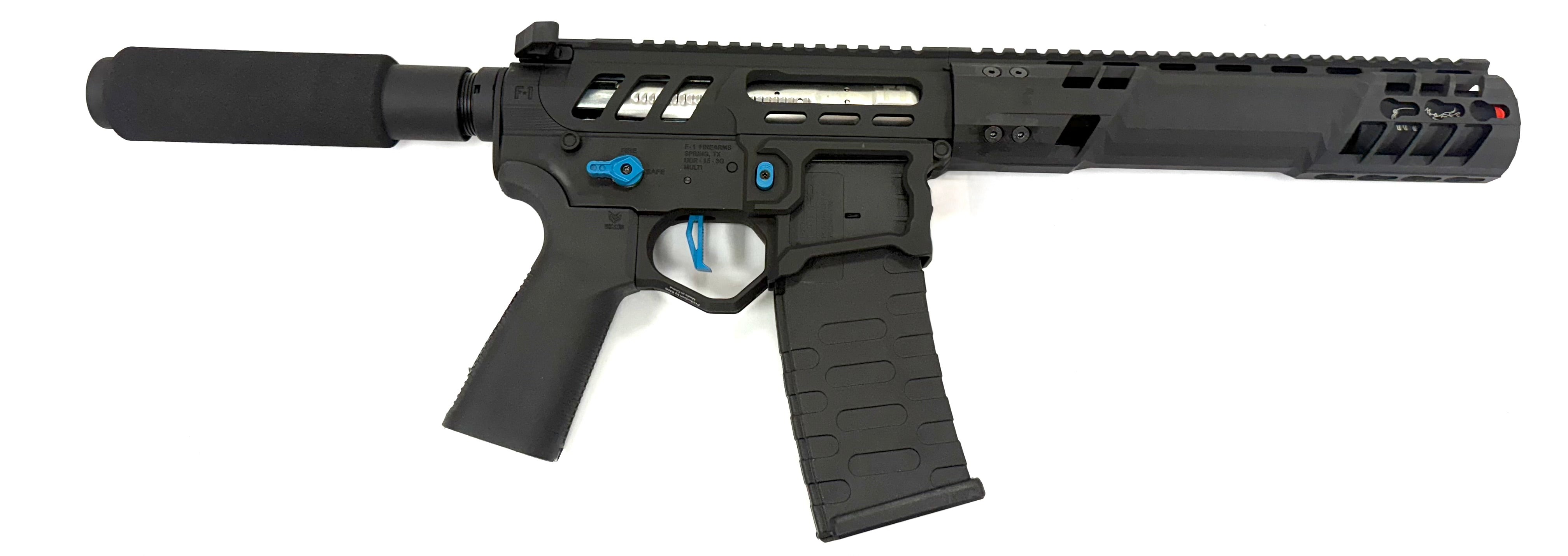 EMG F-1 Firearms Ultimate CQB UDR-15-3G AEG Airsoft Rifle(Black / Blue Kit)
