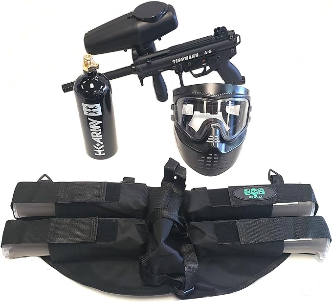 3Skull Tippmann A-5 Mega 4+1 Paintball Gun Package .68 Caliber Marker Set