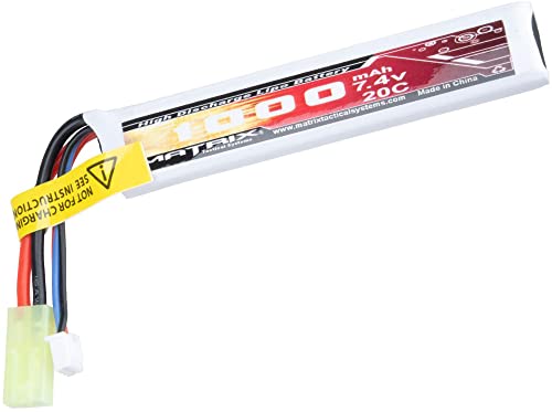 Evike Airsoft Matrix 7.4V Stick LiPo Battery 1000mAh 20C Small Tamiya Short Wire