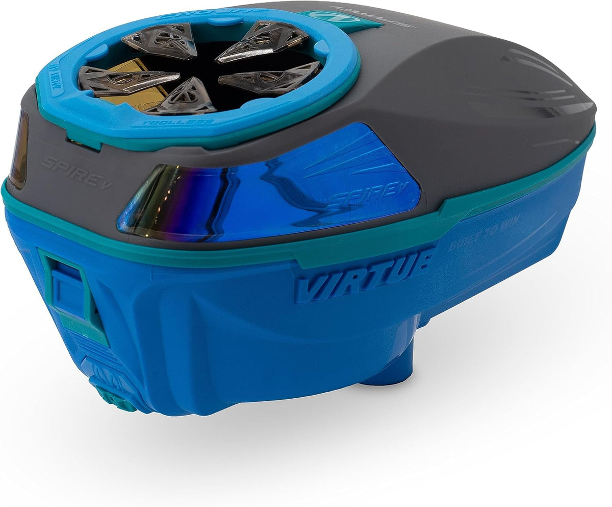 VIRTUE Spire V Electronic Paintball Loaders/Hoppers - Stealth Sky