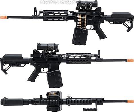 Evike Matrix Golden Eagle M4 LMG Airsoft AEG Light Machine Gun (18.75" / Black)