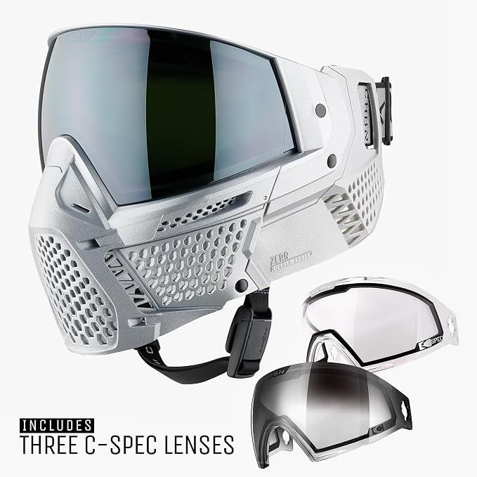 CRBN Paintball Zero GRX Goggle - More Coverage (ELMT Silver)