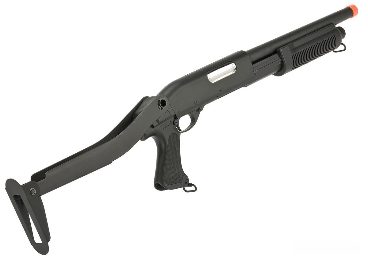 Evike CYMA M870 3-Round Burst Multi-Shot Airsoft Shotgun (Folding Stock CQB)