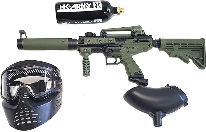 3Skull Tippmann Cronus Paintball Gun Package .68 Caliber Marker Set Olive
