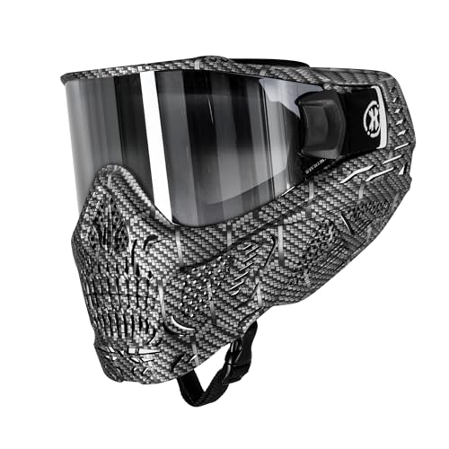 HK Army HSTL Skull Paintball Goggle/Airsoft Mask (Machine Silver, Chrome)