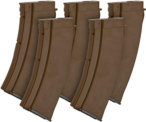 Evike100RdMid-CapMag forAKSeriesAirsoftAEG(ImitationBakelite/5.45 Style/Packof5)