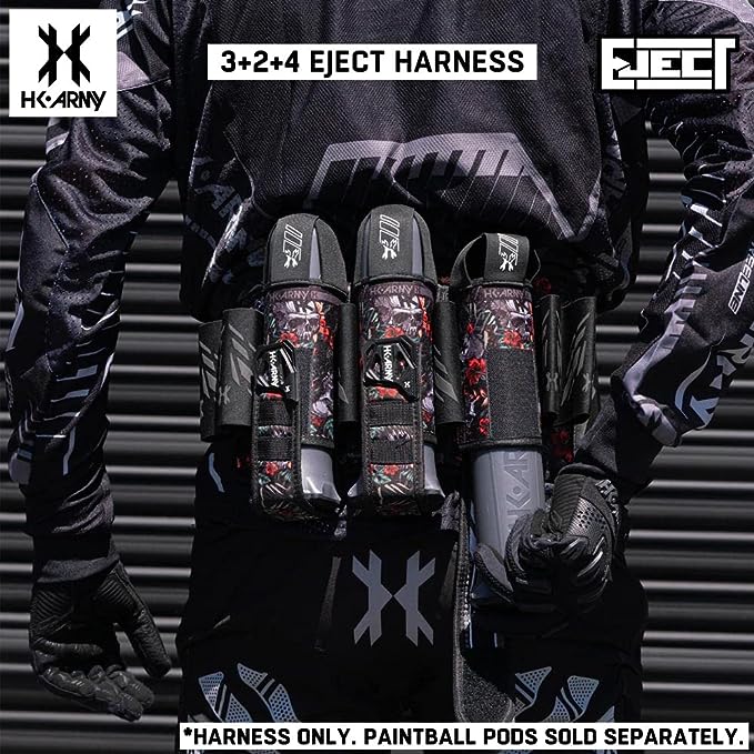 HK Army 3+2 Eject Paintball Harness Pod Pack - Tropical Skull