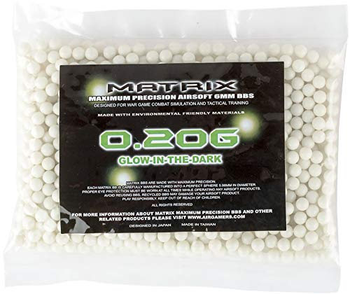 Evike Matrix Match Grade 6mm Glow-in-The-Dark Airsoft Tracer BB (Model: 0.12g or 0.20g - Green or Red)