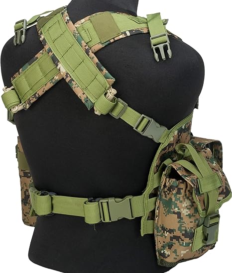 Evike Matrix Special Operations RRV Style Airsoft Chest Rig Digital Woodland V2