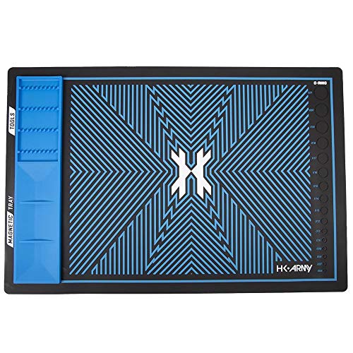 HK Army MAGMAT Magnetic Paintball Tech Mat (Black-Blue)