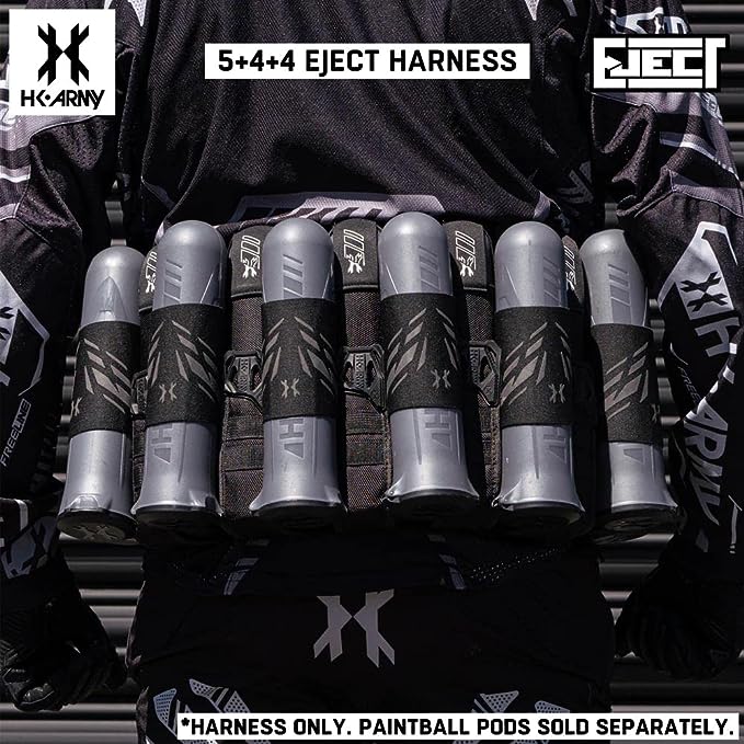 HK Army 5+4 Eject Paintball Harness Pod Pack - Blackout