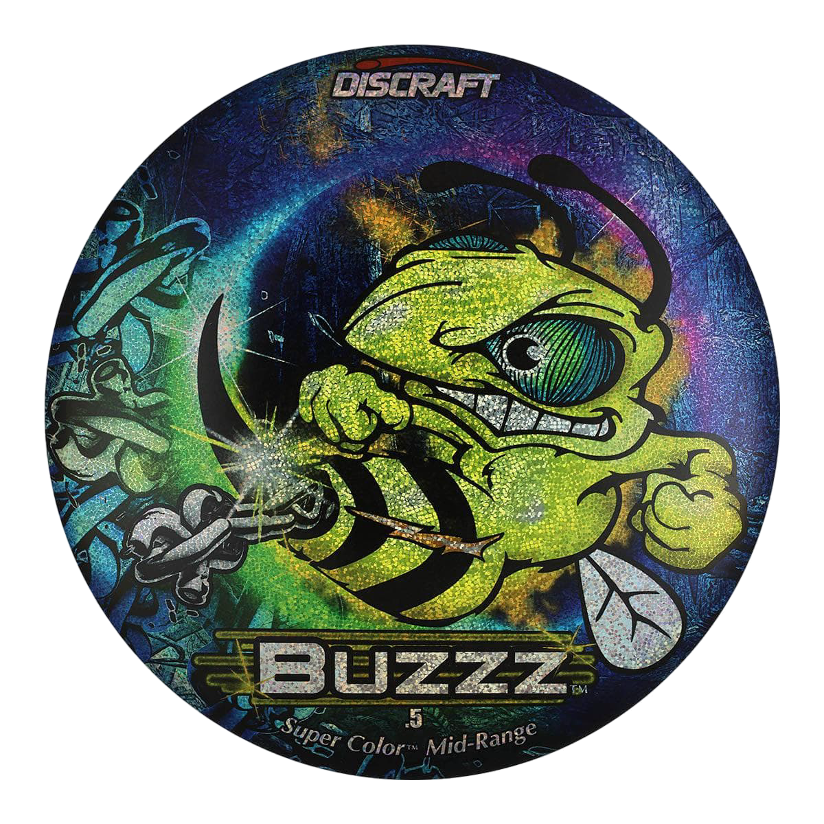 Discraft SuperColor Gallery Buzzz Chains Blue Sparkle Midrange Golf Disc Max