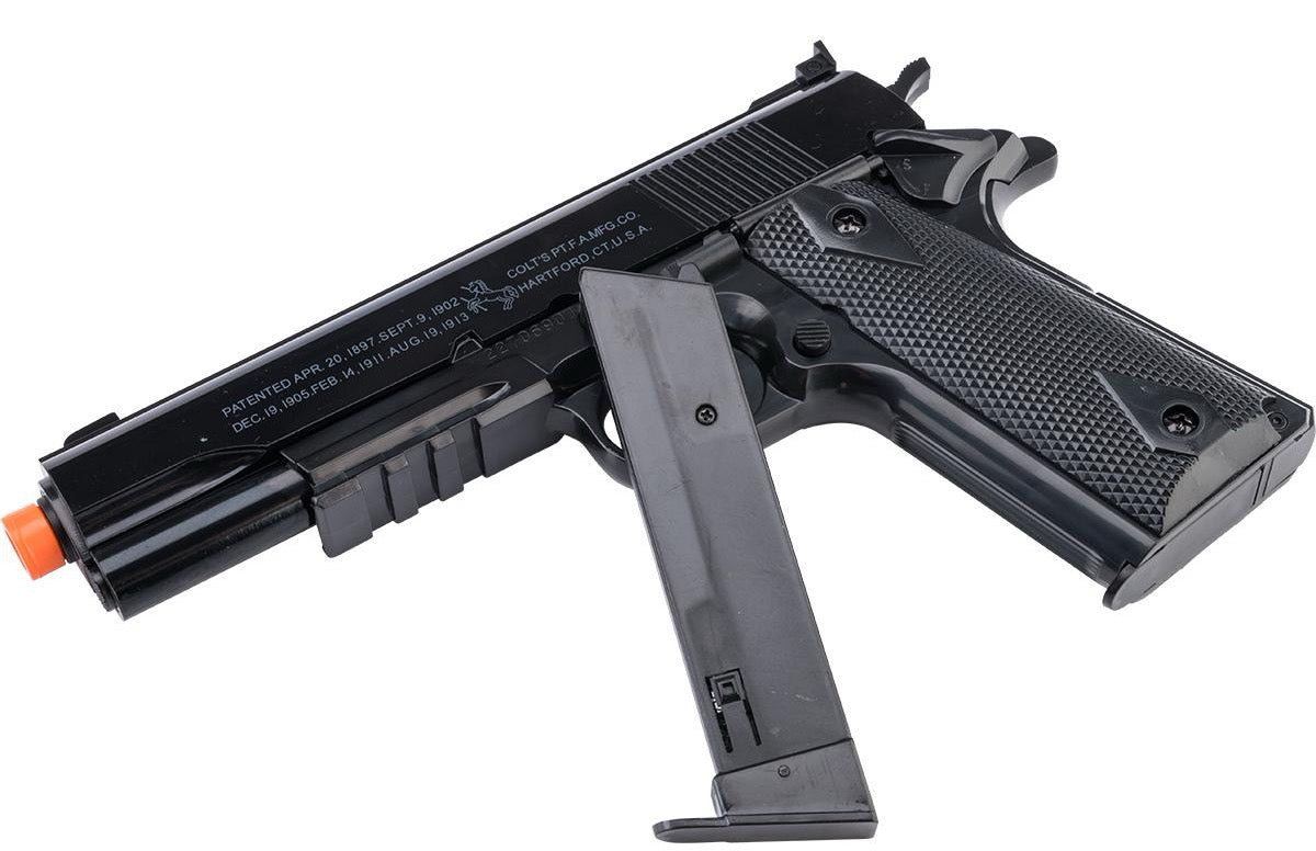 Cybergun Colt Lic M1911A1 Full Size Spring Powered Airsoft Pistol(Black)