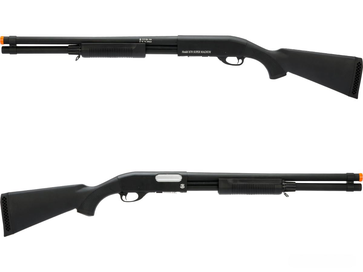 S&T M870 Type Full Metal Airsoft Training Shotgun (Version: Standard / Black / Polymer Stock)