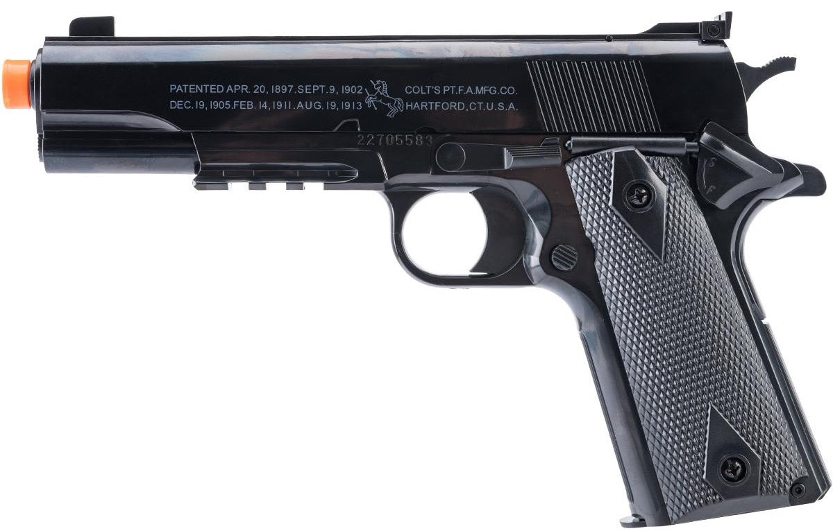 Cybergun Colt Lic M1911A1 Full Size Spring Powered Airsoft Pistol(Black)