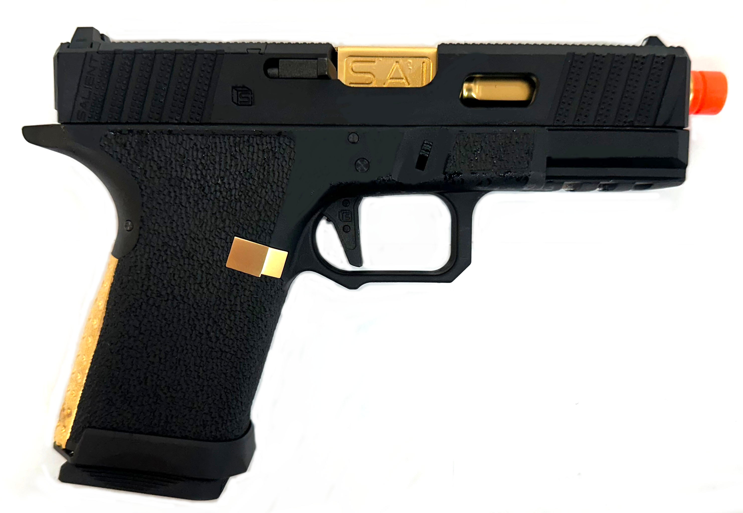 EMG SAI BLU Compact GBB Airsoft Pistol w/ RMR-Cut Slide (Gold / Green Gas)