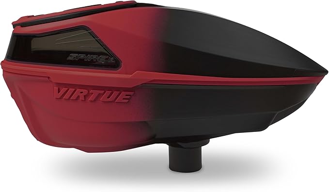 VIRTUE Spire V Loader Paintball Hopper 230 Round Capacity CrownSF III Red Black