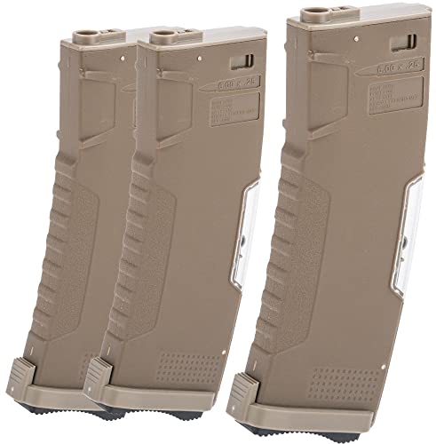 EvikeAirsoft-BAMF GEN2 450rdHi-CapFlashMag forAirsoftM4/M16AEGRifles(Tan/3 Pack)