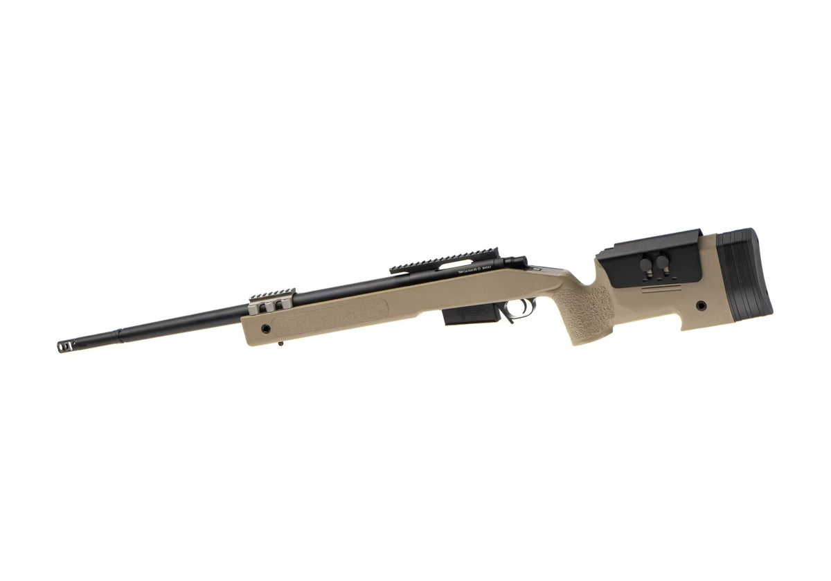 Evike - 6mmProShop PDI Upgraded USMC M40A5 Bolt Action Airsoft Sniper Rifle Tan