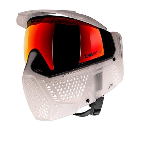 CRBN Paintball Zero Pro Goggle [Two Lens+Visor+Case ](Clear, More Coverage)