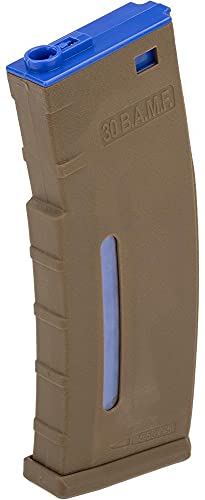 Evike BAMF 190rd Polymer Mid-Cap Airsoft Mag M4 / M16 Series Tan Blue 1 Mag