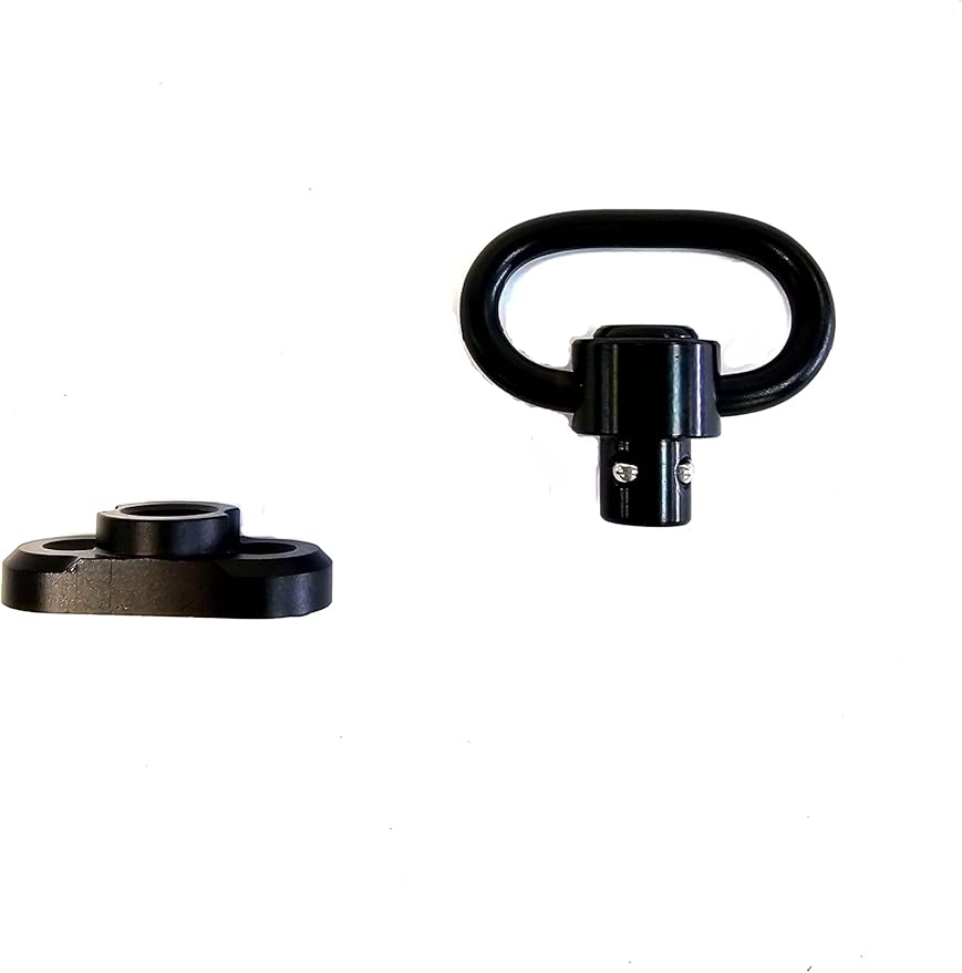 Two Point Traditional 360 Degree QD Sling 1.25" 2 Point Sling Swivels Mounts for Mlock - Rifles, Paintball, or Airsoft (1 Pack 360° Rotation Sling Swivel Mount)