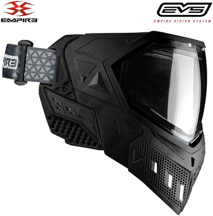 Empire EVS Paintball Goggle Mask Black/Black - Thermal Clear