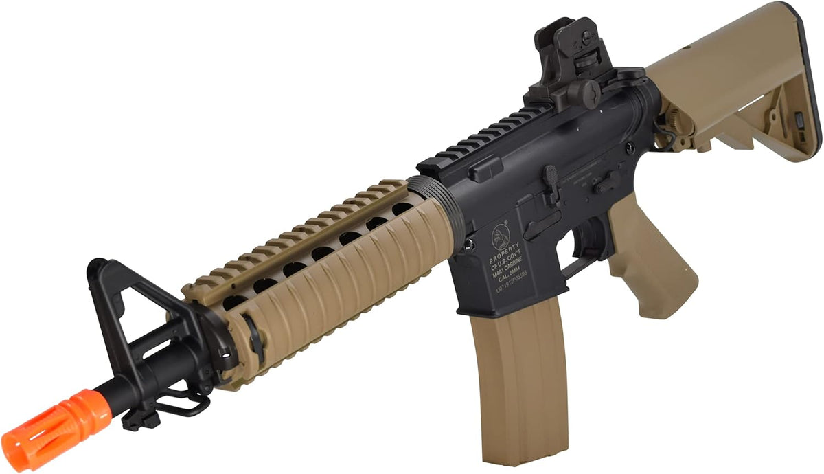 SOFT AIR USA Colt M4A1 M4 CQBR AEG w/ Adjustable Hop-Up, Dark Earth/Tan, 453 FPS