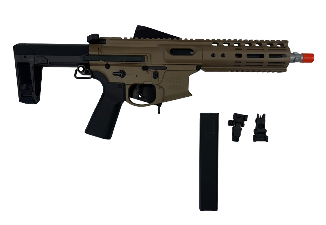 Evike Airsoft - EMG NOVESKE Gen 4 w/eSilverEdge SDU2.0 Gearbox Airsoft AEG Rifle (Model: Pistol/Flat Dark Earth)
