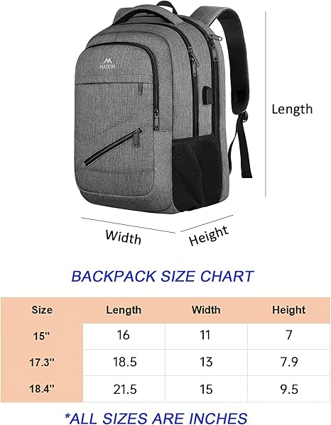 MATEIN 18 Inch Laptop Backpack, Extra Large Travel Backpack with Luggage Strap