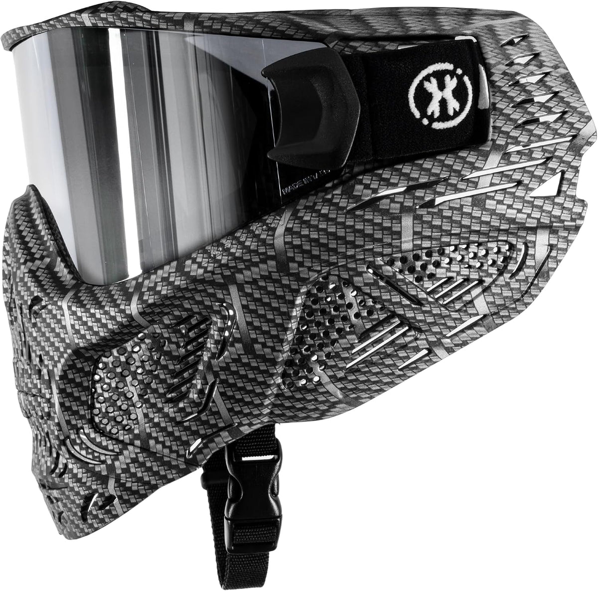 HK Army HSTL Skull Paintball Goggle / Airsoft Mask (Machine Silver Chrome)