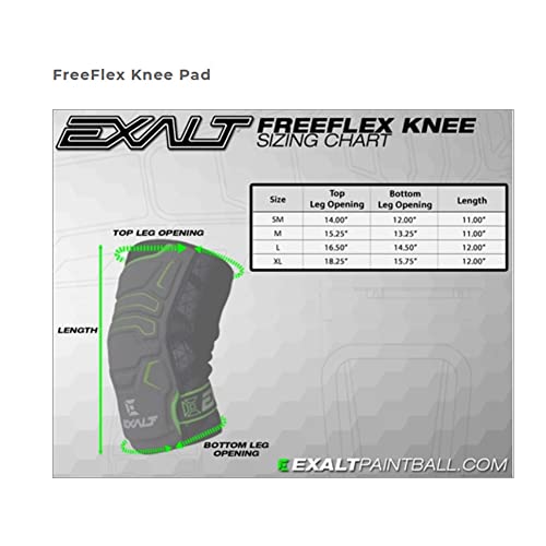 Exalt Paintball FreeFlex Knee Pads – Black – Large Used