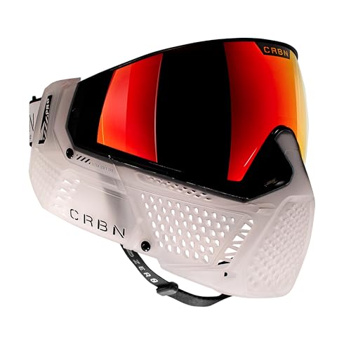 CRBN Paintball Zero Pro Goggle [Two Lens+Visor+Case ](Clear, Less Coverage)