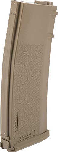 Evike Specna Arms 120rd Mid-Cap M4/M16 Polymer S-Mag Airsoft AEG Magazine (Tan)