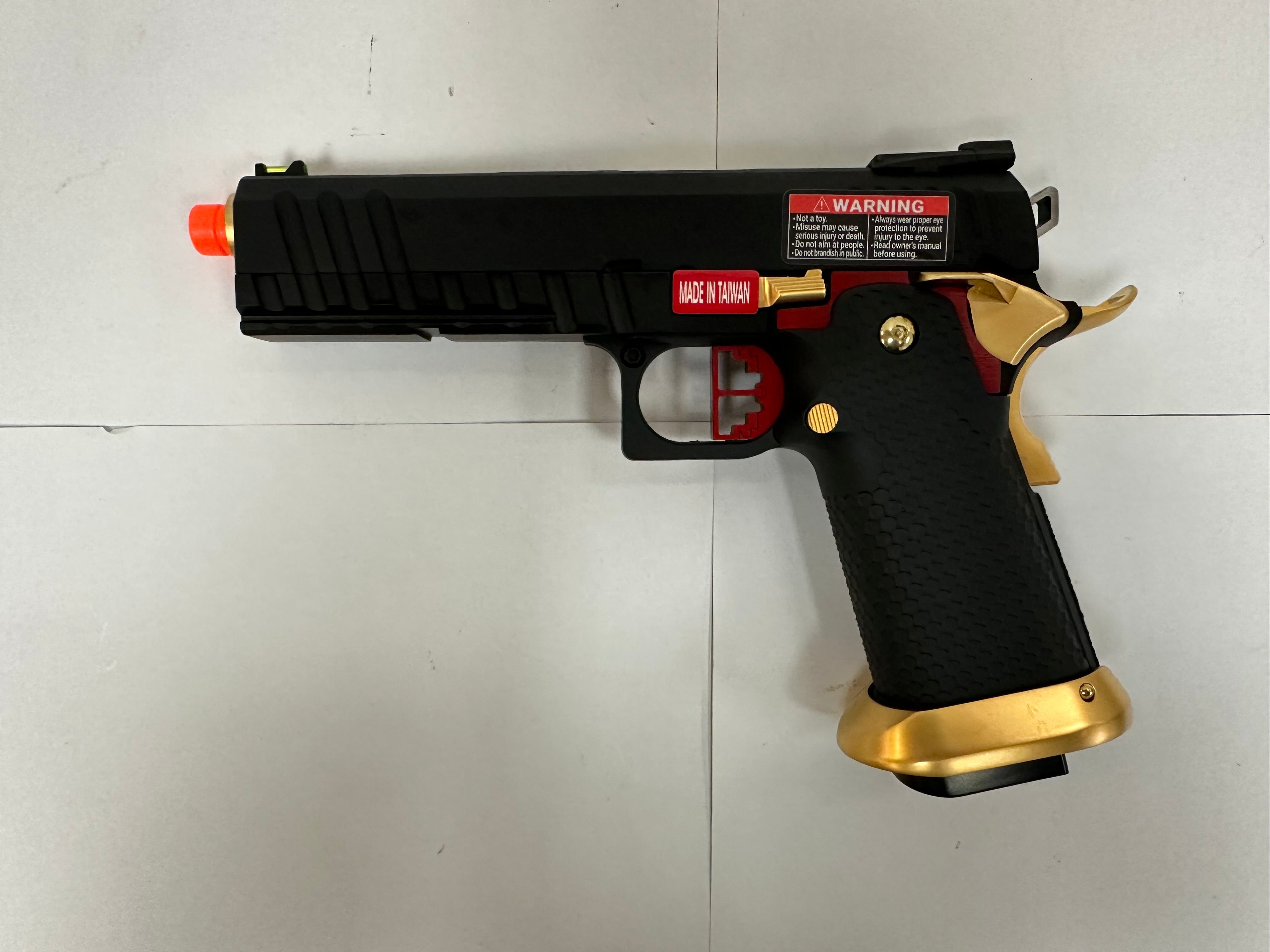 AW Custom "Ace Competitor" Hi-CAPA Gas Blowback Airsoft Pistol (Red / CO2)