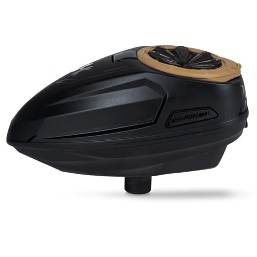 HK Army Sonic Plus Paintball Loader and Speed Feed 16+ BPS Hopper (Black/Gold)