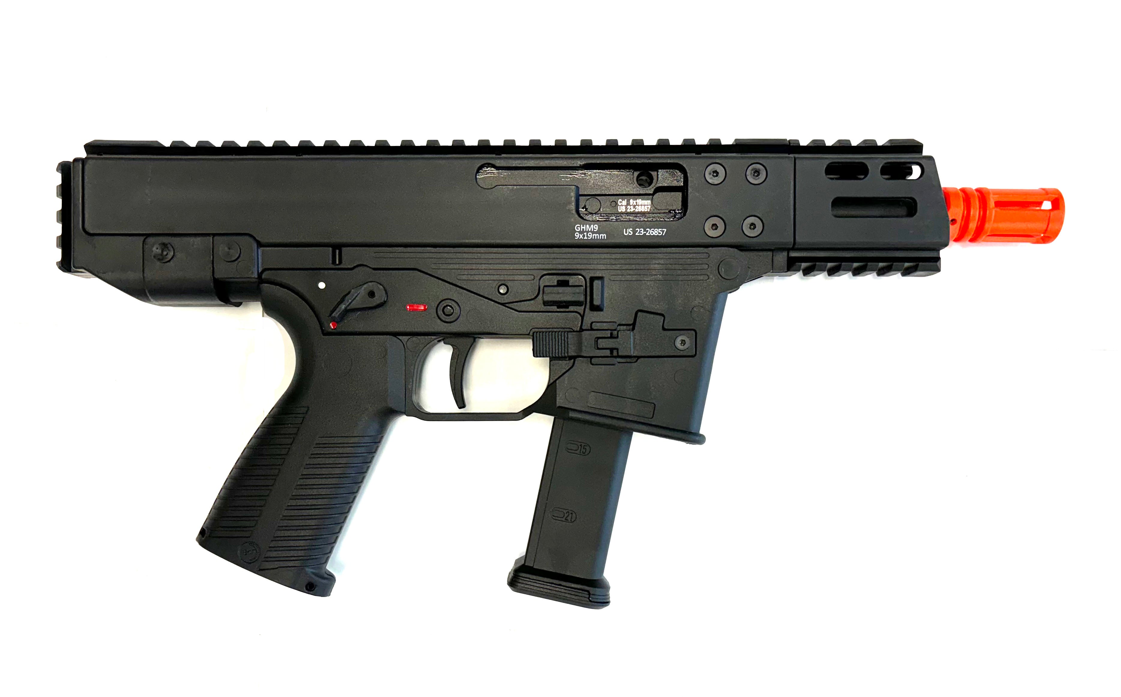 Evike Lambda Defence B&T GHM9-G Gas Blowback Airsoft SMG (Short Version / Black)