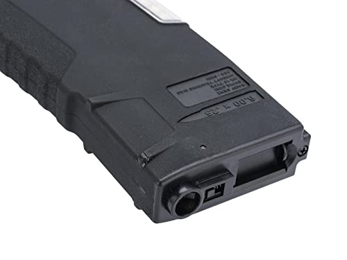 Evike Airsoft - BAMF GEN2 Polymer 450rd Hi-Cap Flash Mag for M4-Style Series Airsoft AEGs (Model: Black/Single Mag)