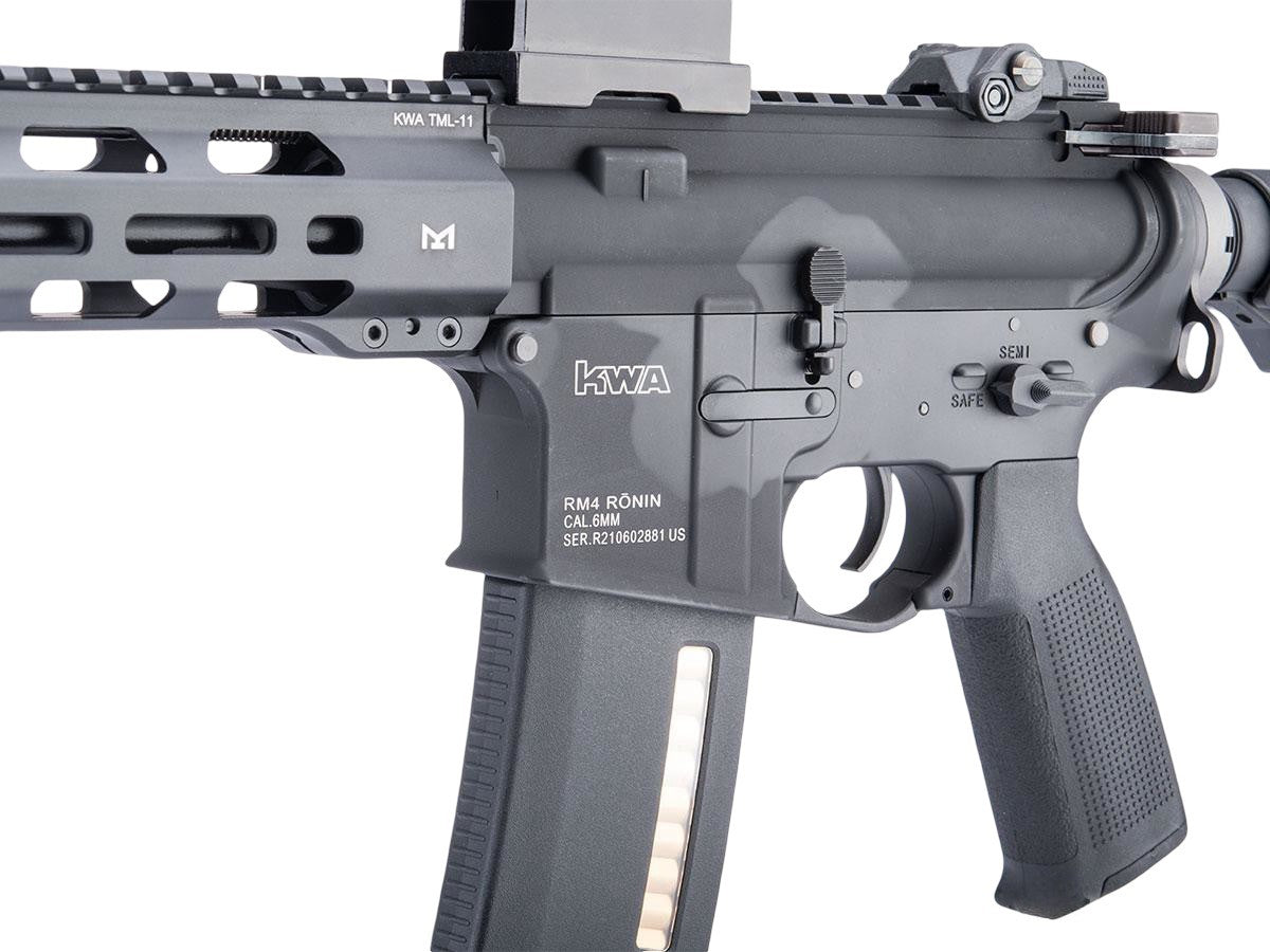 Evike KWA Ronin Tekken Pistol Style Airsoft AEG Rifle TK.45 AEG 3 / Black