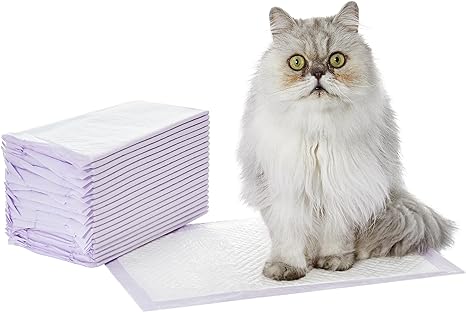 Amazon Basics Cat Litter Pads, Fresh Scent, 20-Count, Purple