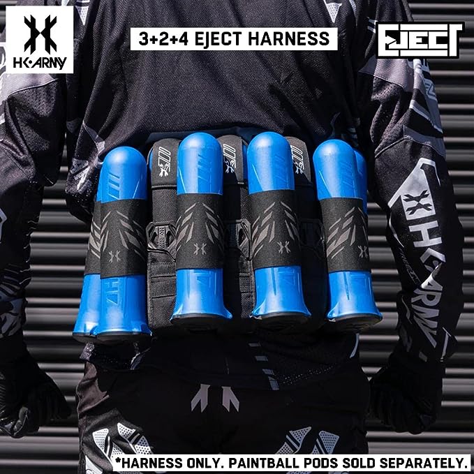 HK Army 3+2 Eject Paintball Harness Pod Pack - Blackout