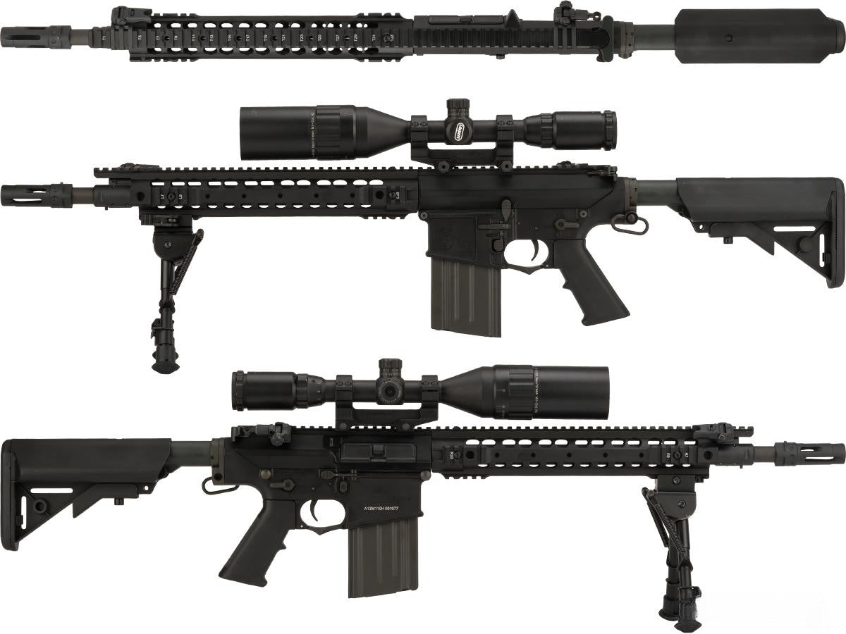 ARES Knight's Armament Licensed SR25-M110K Airsoft AEG DMR (Color: Black)