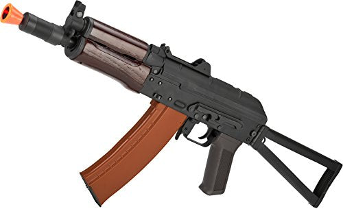 Evike - CYMA Airsoft AK74U AEG Rifle Steel Folding Stock Wood Furniture Gun Only